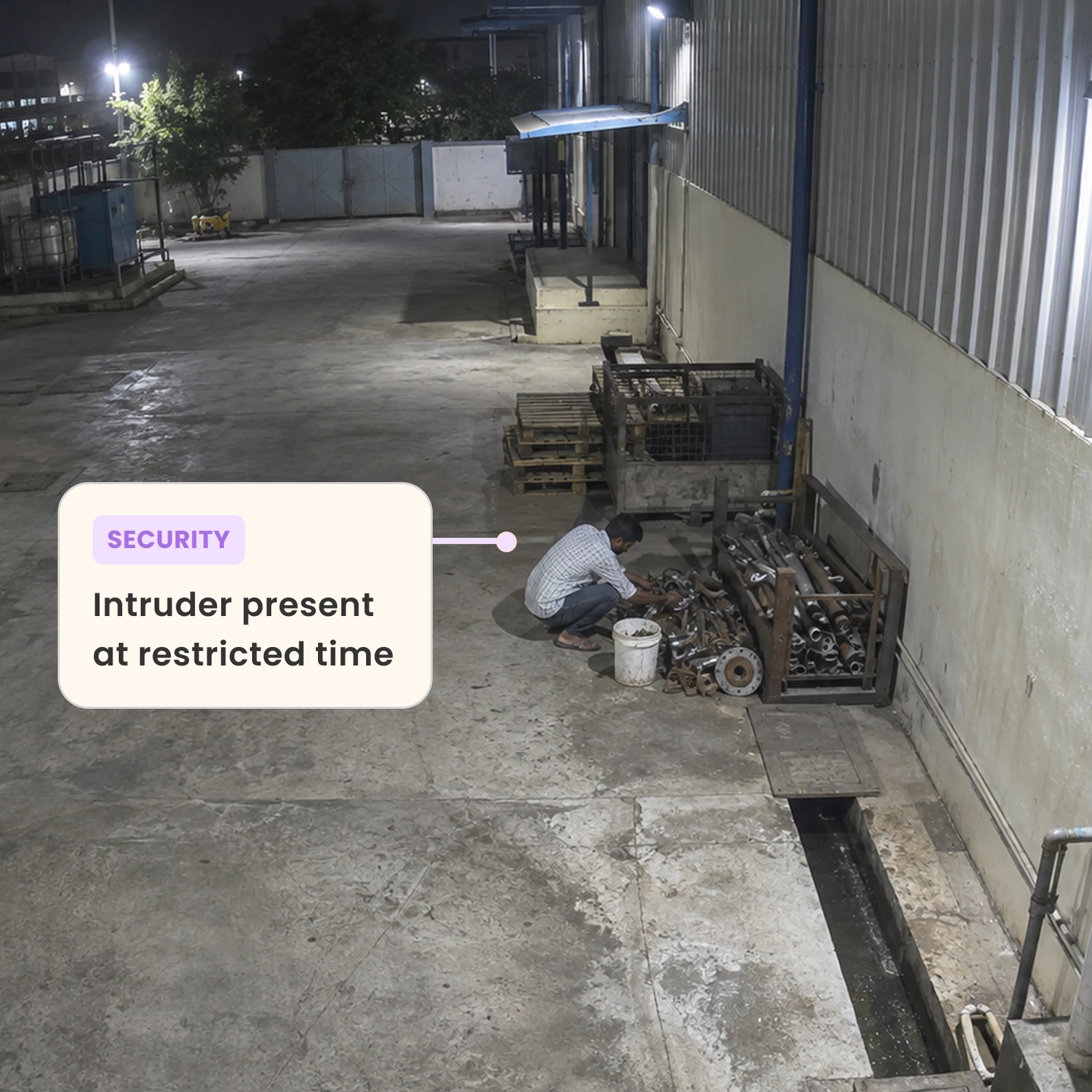 Security: intruder present at a restricted time