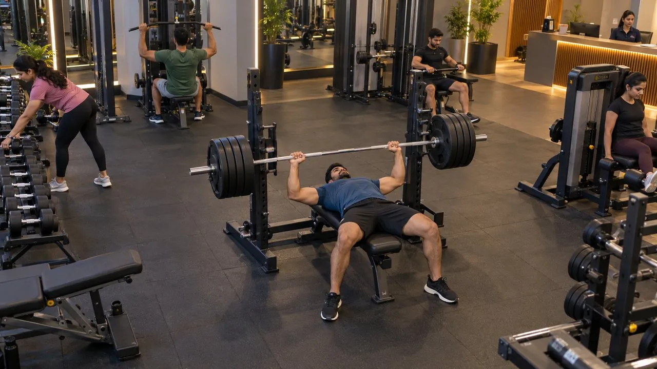 Heavy bench press with no spotter