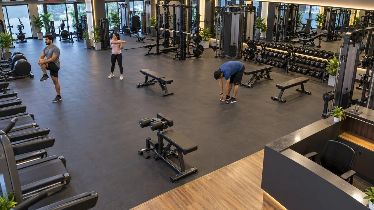 3 members on the floor, no trainer for 22 min after opening