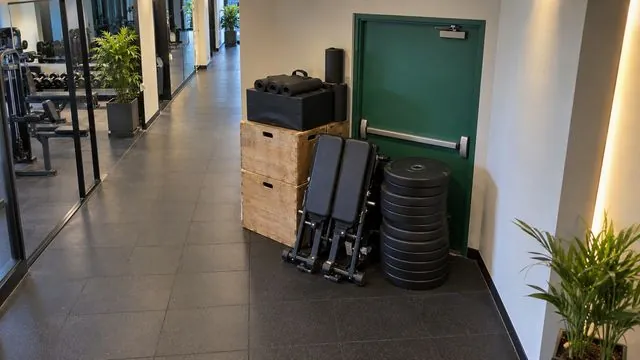 Side corridor, fire exit camera