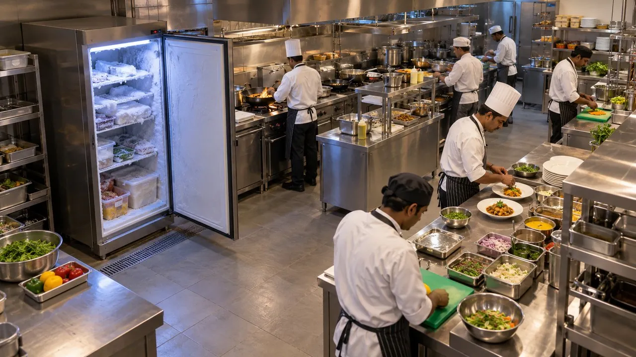 Freezer door left open for 6 min during prep