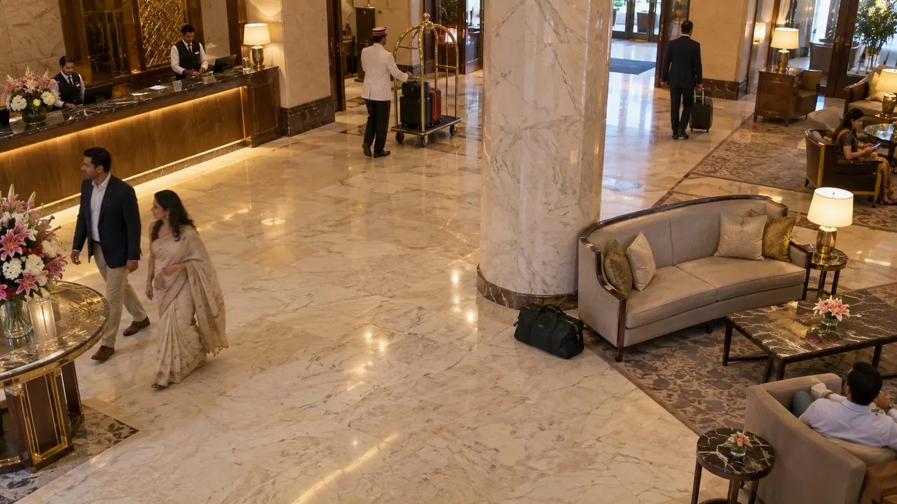Bag left alone near a lobby pillar for 20 min