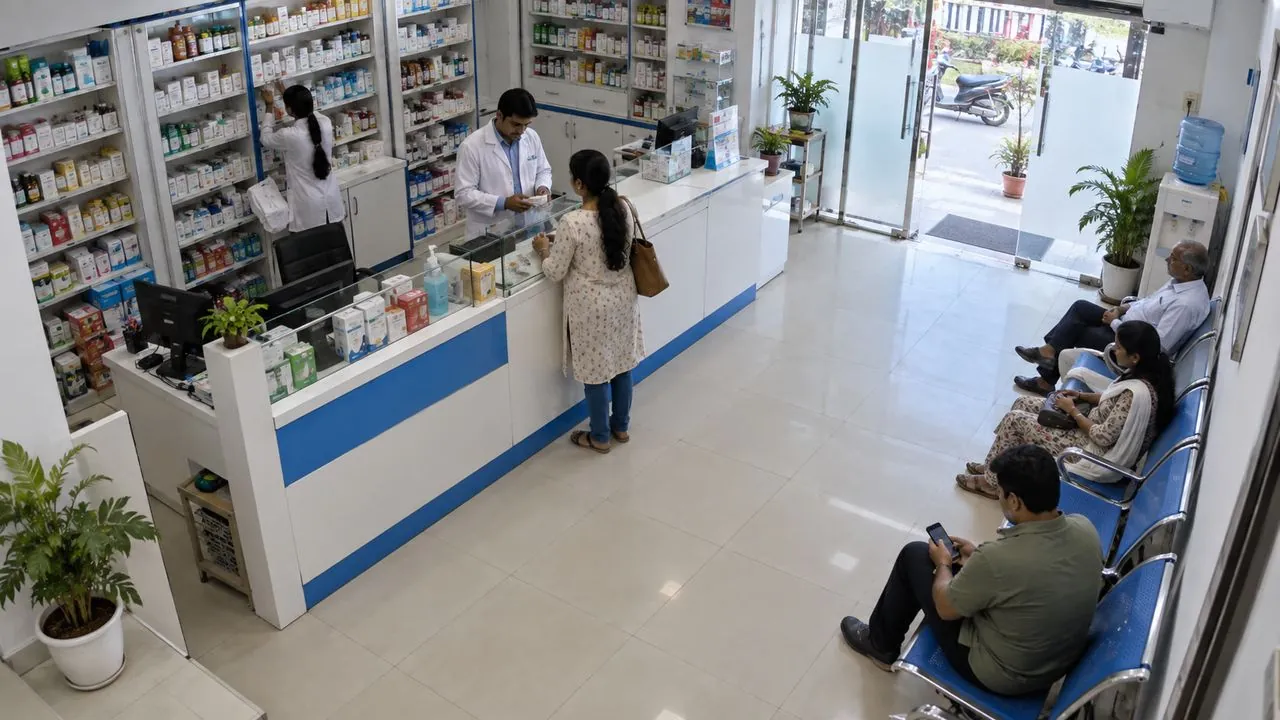 Pharmacist at the counter