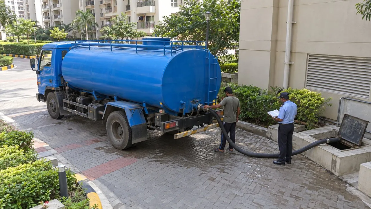 Tanker left the sump after 4 min, the bill says full load
